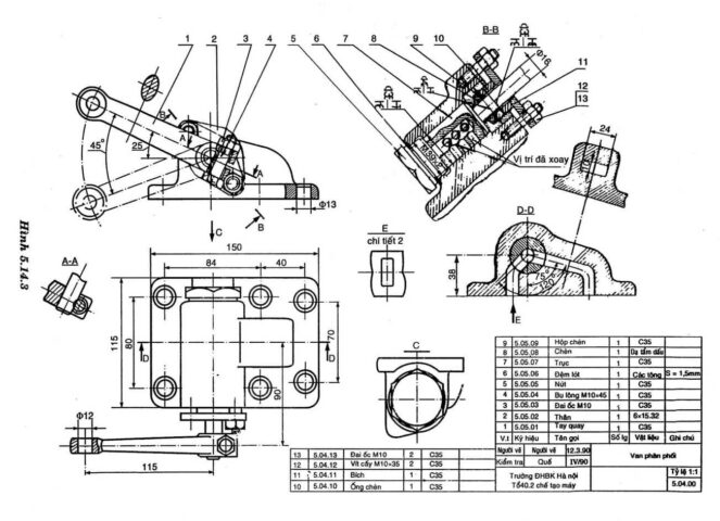 Nêu Trình Tự Đọc Bản Vẽ Lắp Chuẩn Xác Trong Cơ Khí