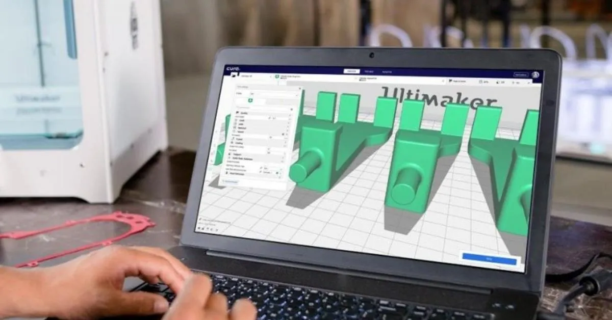 Giao diện phần mềm Slicer Cura của Ultimaker, công cụ thiết yếu để chuẩn bị mô hình cho cách sử dụng máy in 3d.