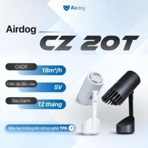 Airdog CZ_20T, một thiết bị lọc không khí nhỏ gọn dành cho xe ô tô, đảm bảo không khí sạch cho hành trình