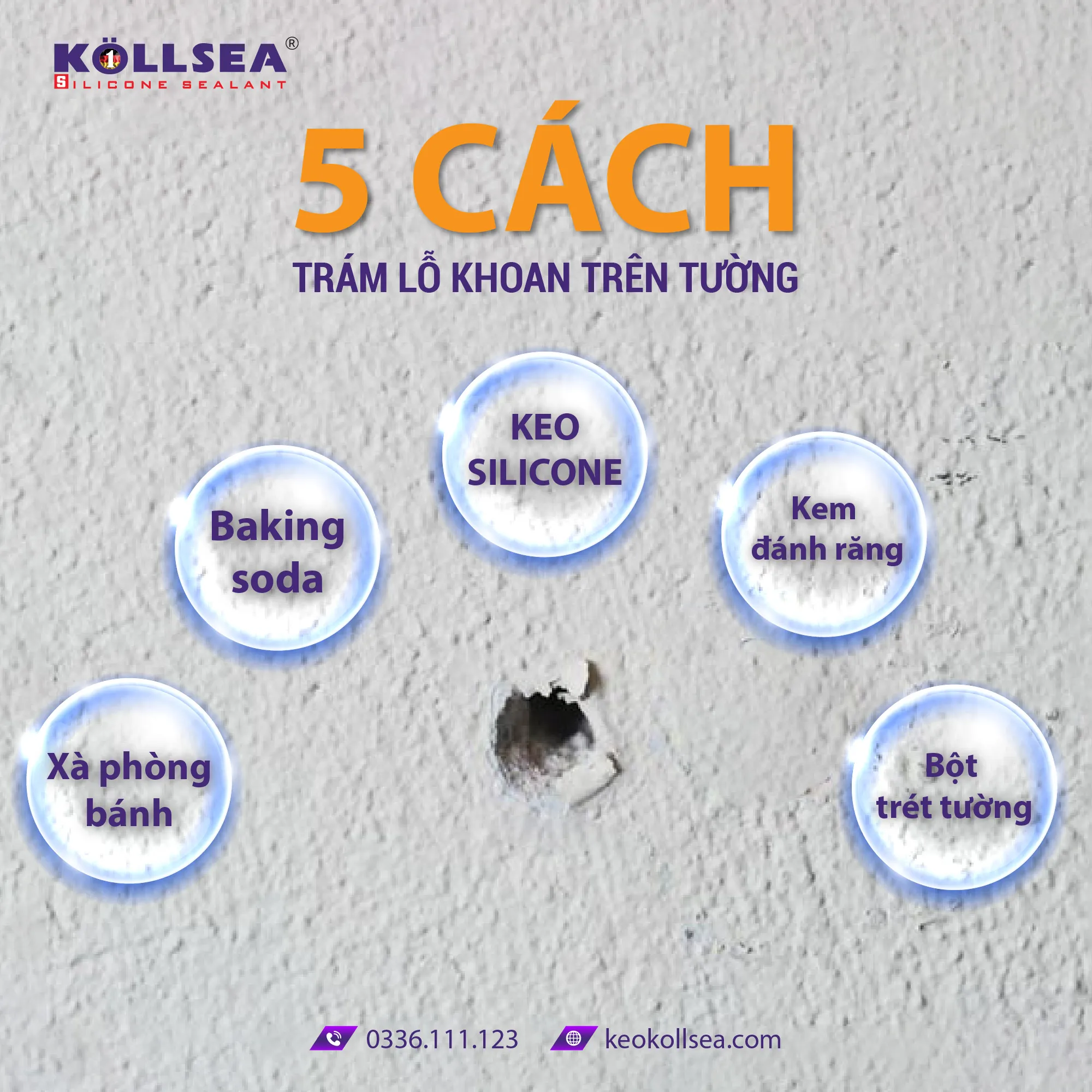 Cách trám lỗ khoan trên tường hiệu quả với các vật liệu đơn giản