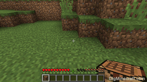 Giao diện bàn chế tạo 3x3 trong Minecraft, hiển thị các ô để người chơi cách chế tạo máy móc trong minecraft.