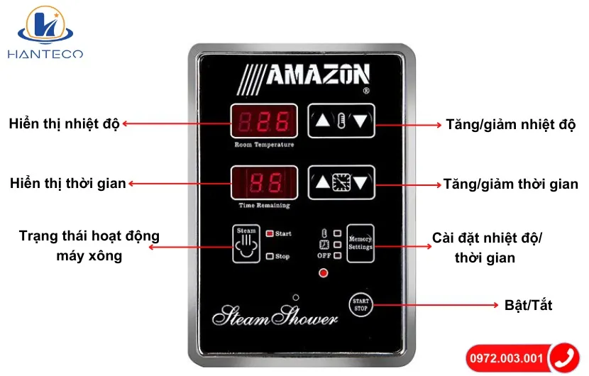 Bảng điều khiển điện tử thông minh TA60A, một phần quan trọng trong cách lắp đặt máy xông hơi ướt Amazon