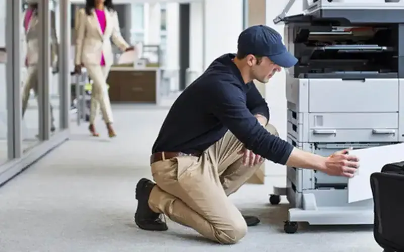 Quy trình bảo dưỡng máy photocopy Sharp định kỳ, bao gồm vệ sinh các bộ phận quan trọng và kiểm tra hoạt động.