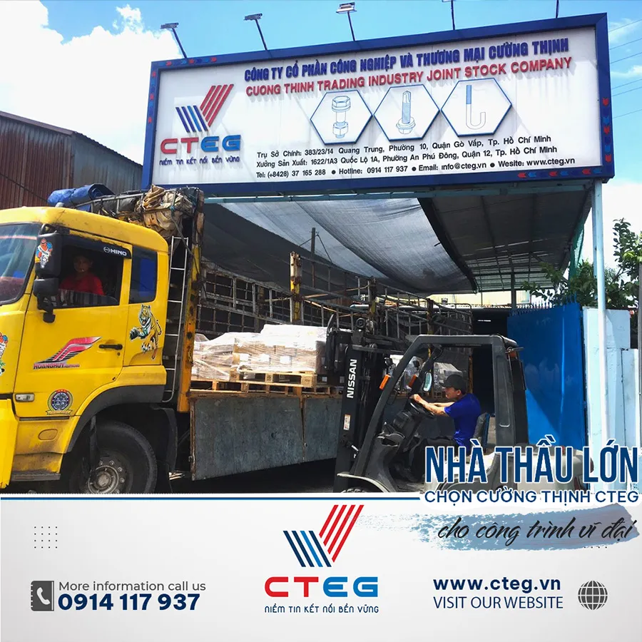 Các loại bu lông neo được gia công tại nhà máy