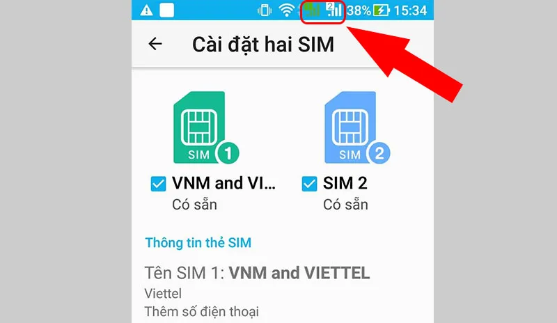 Điện thoại Asus đã kích hoạt chế độ 2 SIM, hỗ trợ cách sử dụng máy 2 sim