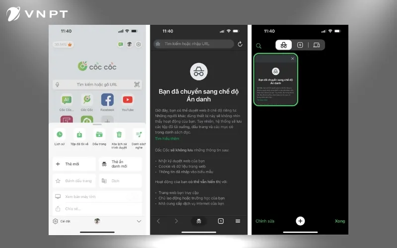 Bật tab ẩn danh trên trình duyệt Cốc Cốc chỉ với vài thao tác đơn giản, nhưng cần hiểu giới hạn bảo mật