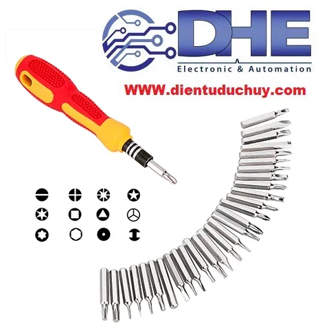 Bộ tua vít đa năng 31 đầu kèm các loại đầu vít chuyên dụng
