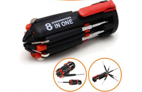 Bộ tua vít đa năng 8 trong 1 FZ-895 với đèn LED tích hợp
