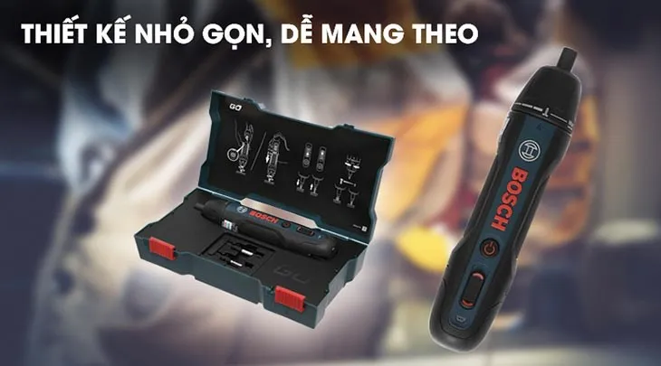 Máy vặn vít pin Bosch GO Gen 2 3.6V có thiết kế nhỏ gọn, hiện đại, dễ dàng mang đi bên mình