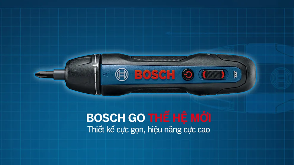 Thiết kế hiện đại và tiện lợi của dòng máy bắt vít Bosch Go Gen 2.