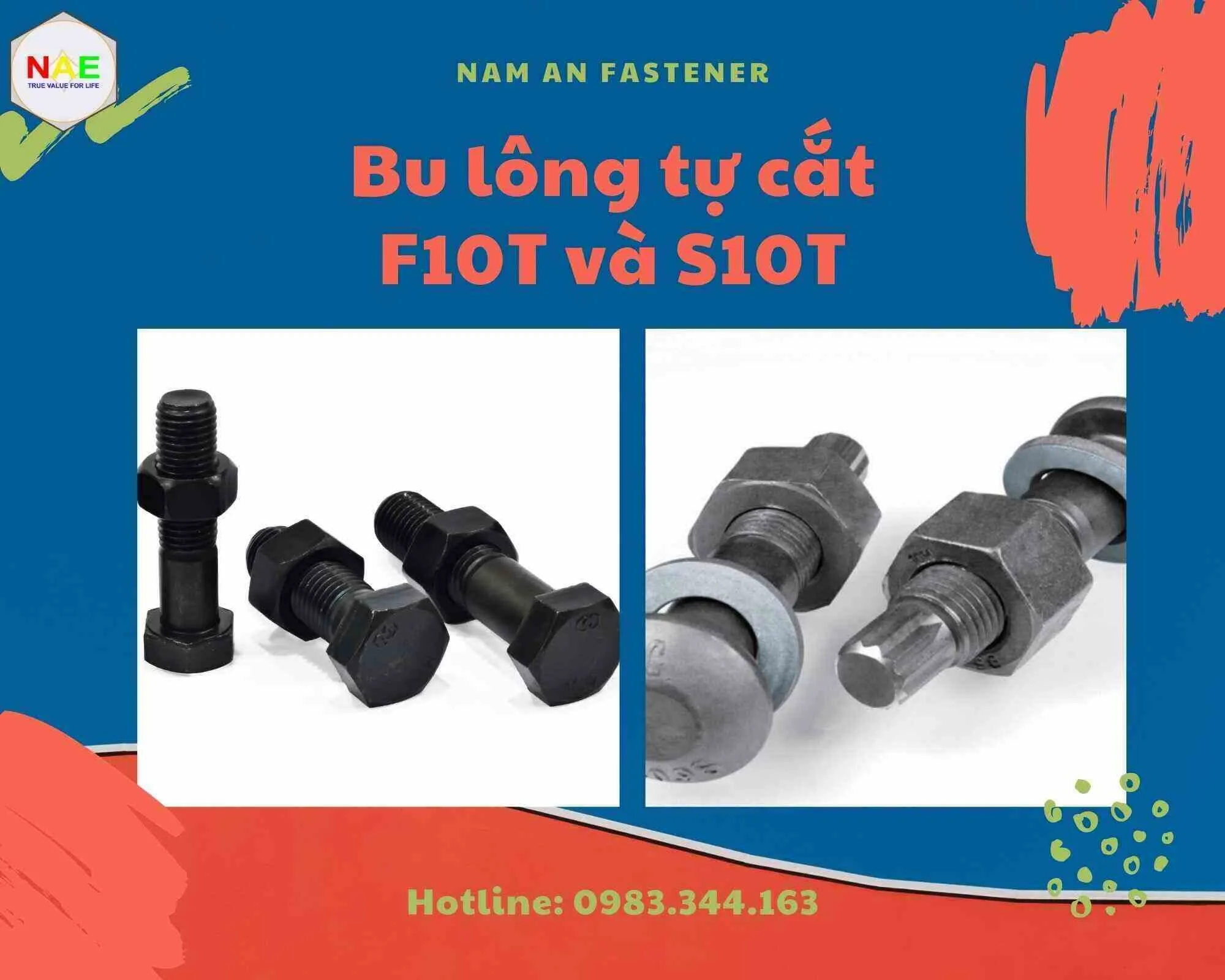 Bu lông tự đứt S10T đảm bảo an toàn và hiệu quả trong mua bán bu lông ốc vít