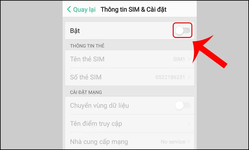 Kích hoạt SIM 1 trên điện thoại OPPO, bước quan trọng cho cách sử dụng máy 2 sim