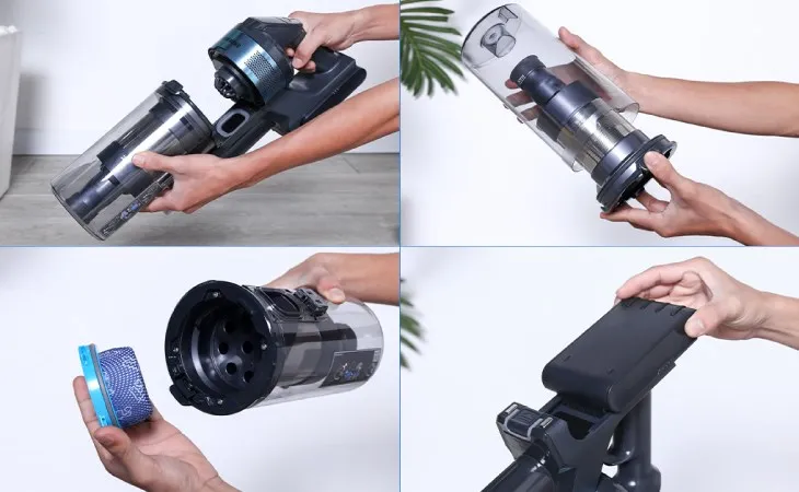 Để duy trì độ bền và hiệu suất, hãy vệ sinh sạch các phụ kiện máy hút bụi Samsung sau mỗi lần sử dụng