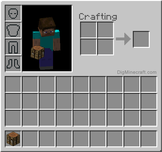 Hướng dẫn chi tiết cách chế tạo máy móc trong minecraft bằng cách xây dựng bàn chế tạo từ các khối gỗ.