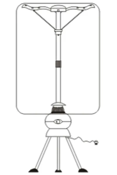 Quần áo đã được treo vào máy sấy và vỏ bạt đang được kéo khóa