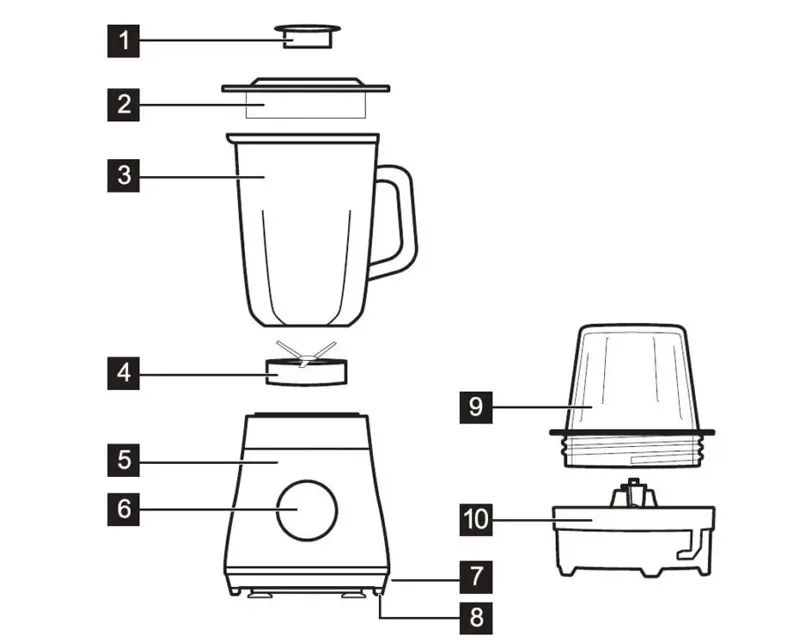 Máy xay sinh tố Electrolux E3TB1-200K và các bộ phận