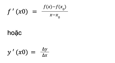 Công thức tính đạo hàm cơ bản hiển thị trên màn hình, giải thích cách sử dụng máy tính để tính đạo hàm