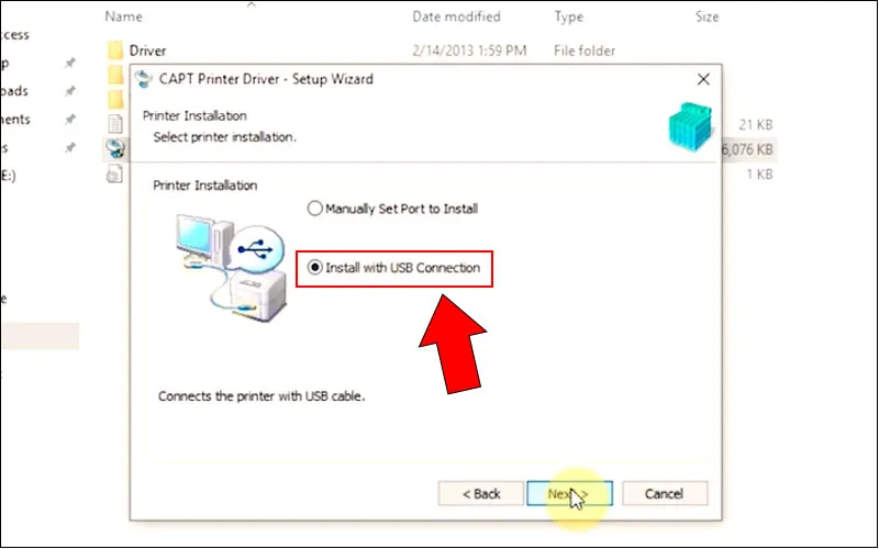 Hoàn tất quá trình kết nối máy in Canon 2900 với máy tính