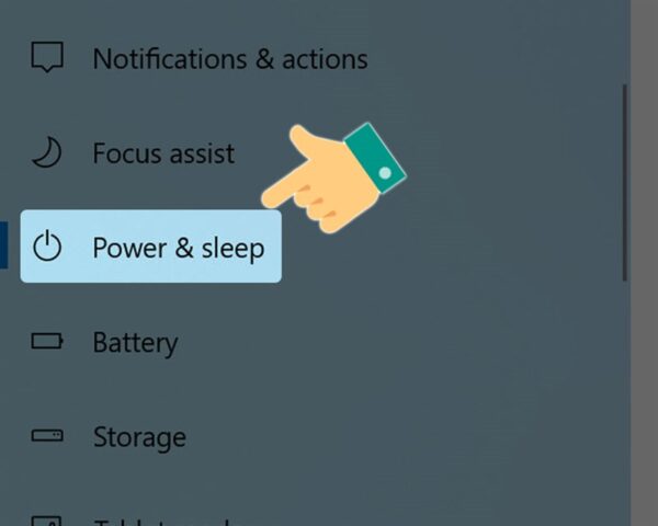 Giao diện Power & Sleep trong cài đặt Windows, tùy chỉnh cách để máy tính thoát khỏi chế độ ngủ