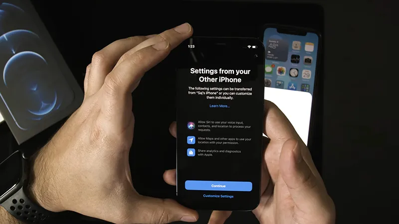 Hãy đồng ý thiết lập dịch vụ định vị cho iPhone mới của bạn