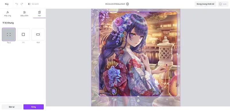 Sử dụng tính năng Xén của Canva để điều chỉnh kích thước ảnh, tối ưu hóa việc cắt sửa hình ảnh