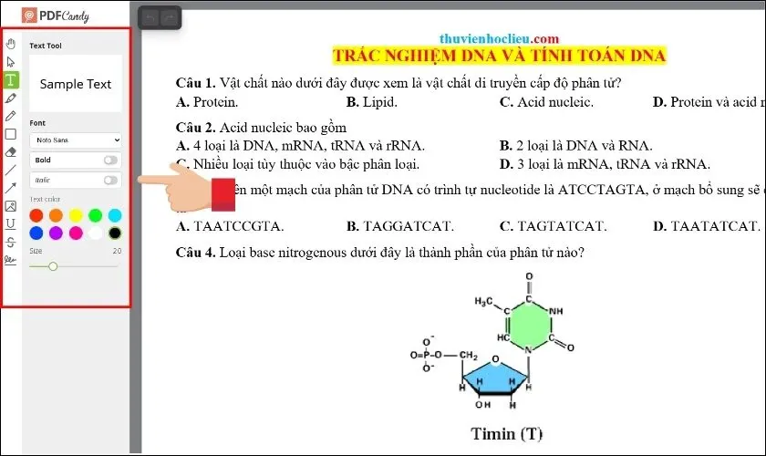 Chỉnh sửa nội dung, thêm văn bản hoặc hình ảnh vào file PDF bằng PDF Candy