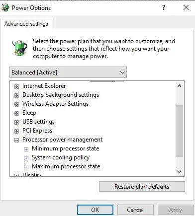 Chọn &quot;Change advanced power options&quot; để tinh chỉnh cài đặt nguồn khi máy tính bị tắt đột ngột
