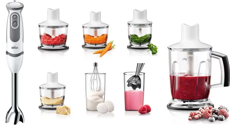 Cách dùng bộ cối đi kèm máy xay cầm tay Braun