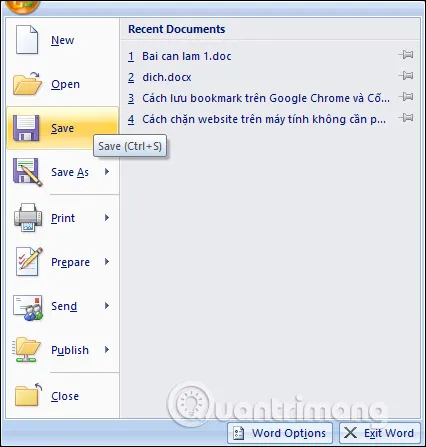 Thao tác lưu văn bản đã hoàn thành giúp bảo toàn công sức khi sử dụng máy tính đánh văn bản