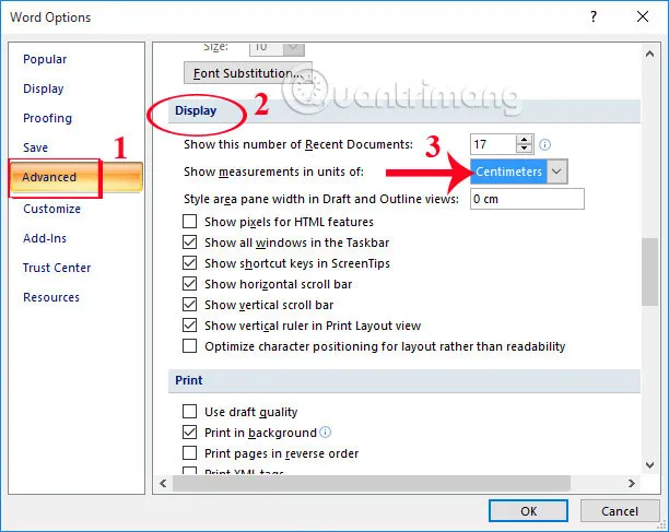 Thao tác đổi đơn vị đo từ inch sang cm giúp tối ưu cách sử dụng máy tính đánh văn bản