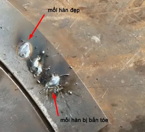 So sánh mối hàn Mig đạt chất lượng và mối hàn Mig không đạt chất lượng