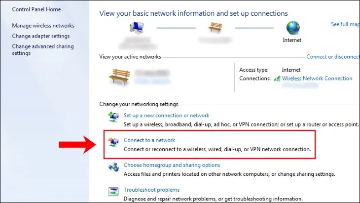 Cách kết nối WiFi bằng Control Panel cho người dùng PC