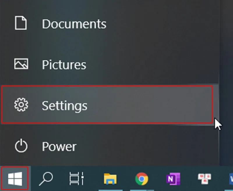 Hình ảnh minh họa truy cập cài đặt trên Windows để kiểm tra cập nhật