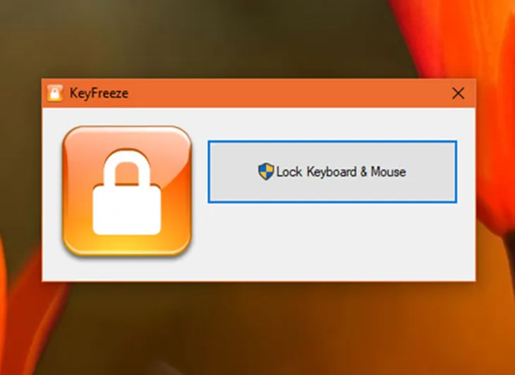 Chọn Lock Keyboard &amp; Mouse trong KeyFreeze để vô hiệu hóa bàn phím
