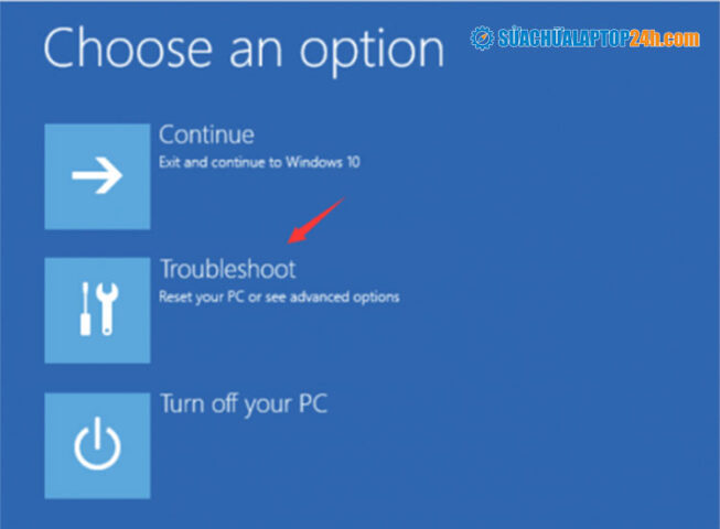 Chọn Troubleshoot như hình
