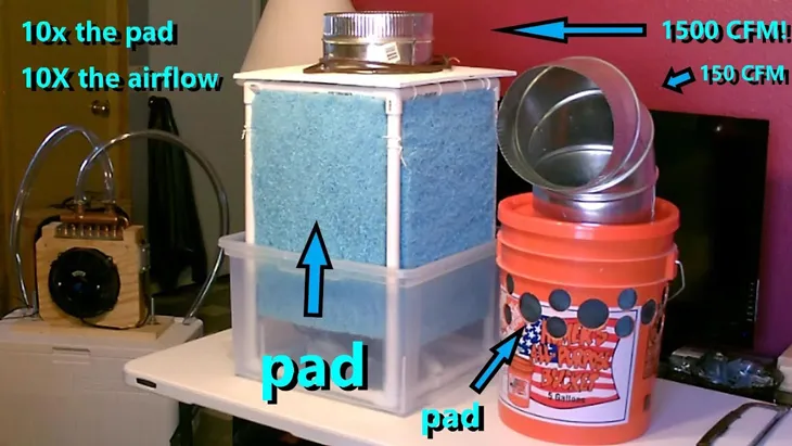 Hình ảnh chuẩn bị đầy đủ dụng cụ cần thiết cho cách chế tạo máy lạnh đơn giản từ thùng sơn tại nhà