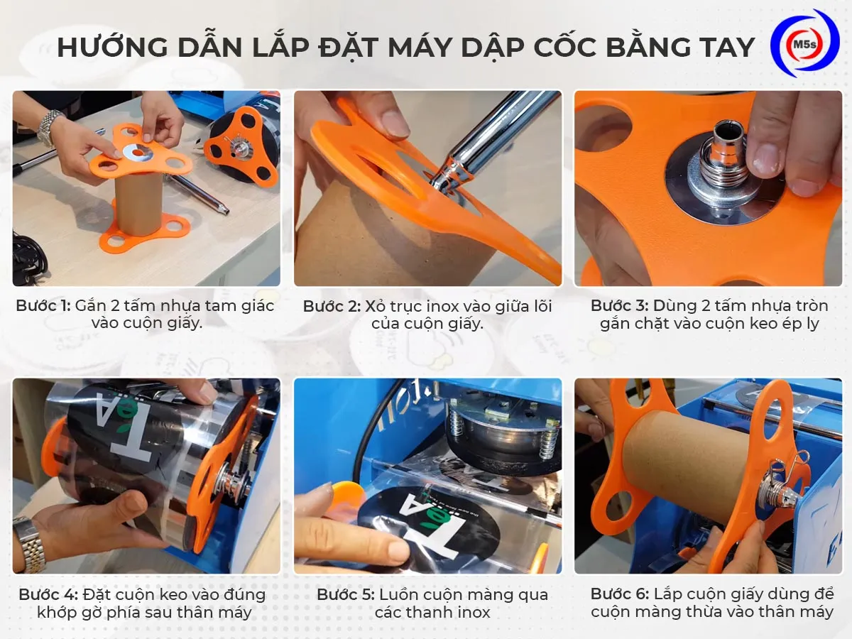 Hướng dẫn chi tiết cách lắp màng dán miệng cốc bằng tay để đảm bảo vận hành ổn định