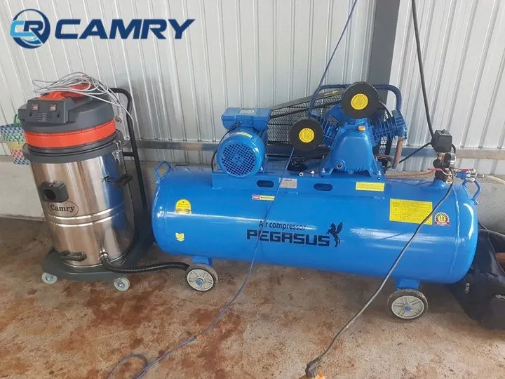 Sơ đồ thiết kế và đấu nối hệ thống điện an toàn cho máy nén khí, tuân thủ cách lắp máy nén khí