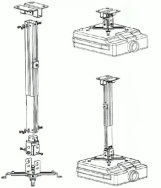 Đi dây tín hiệu và nguồn điện gọn gàng sau khi lắp đặt máy chiếu