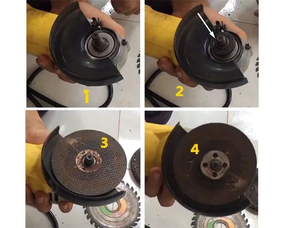 Hướng dẫn tháo đĩa mài của máy mài cầm tay