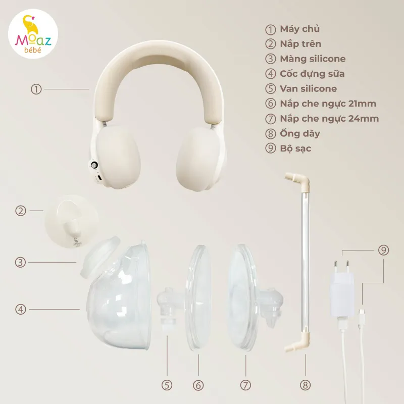 Hướng dẫn cách lắp đặt máy hút sữa di động kèm chườm ấm cổ Moaz BéBé MB – 091