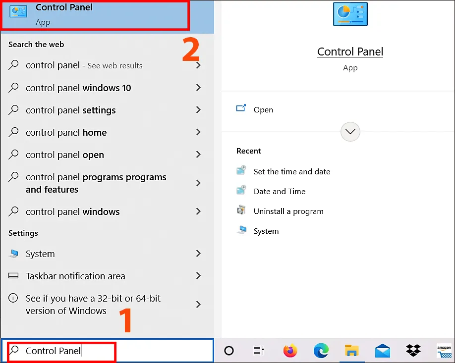 Truy cập Control Panel để quản lý các cài đặt hệ thống trên máy tính