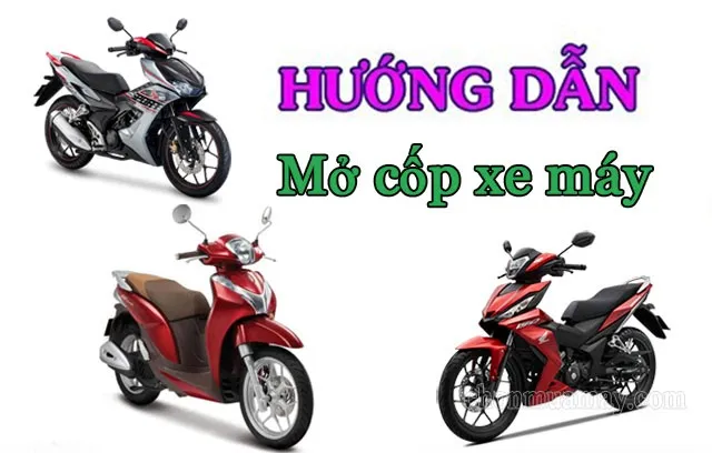 cách mở cốp xe máy xe số phổ biến với ổ khóa tách rời