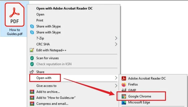 Hình ảnh minh họa việc kéo và thả file PDF vào trình duyệt Google Chrome để mở