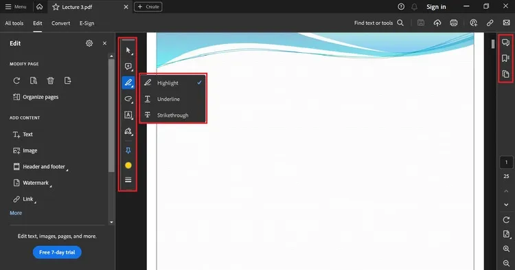 Hình ảnh minh họa cách mở file PDF bằng tùy chọn Open with Adobe Acrobat Reader trên máy tính