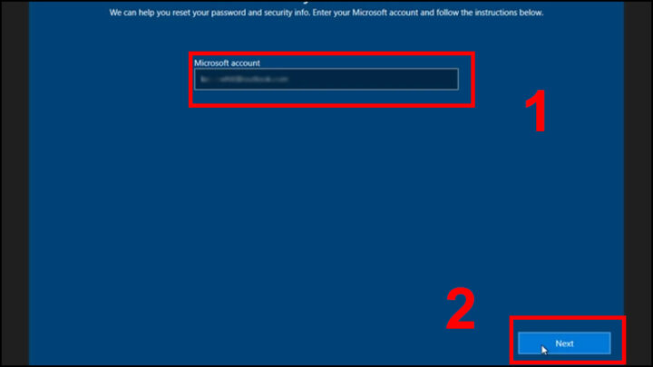 Xác nhận địa chỉ email để khôi phục mật khẩu máy tính khi quên