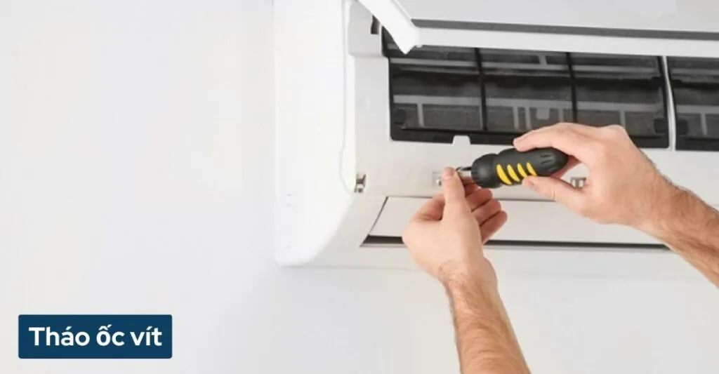 Cách mở nắp máy điều hòa Electrolux với ốc vít cố định