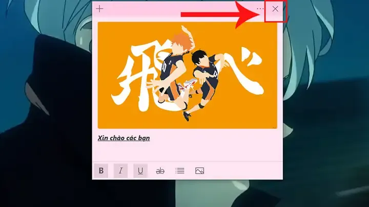 Hình ảnh giao diện của Sticky Notes trên Windows