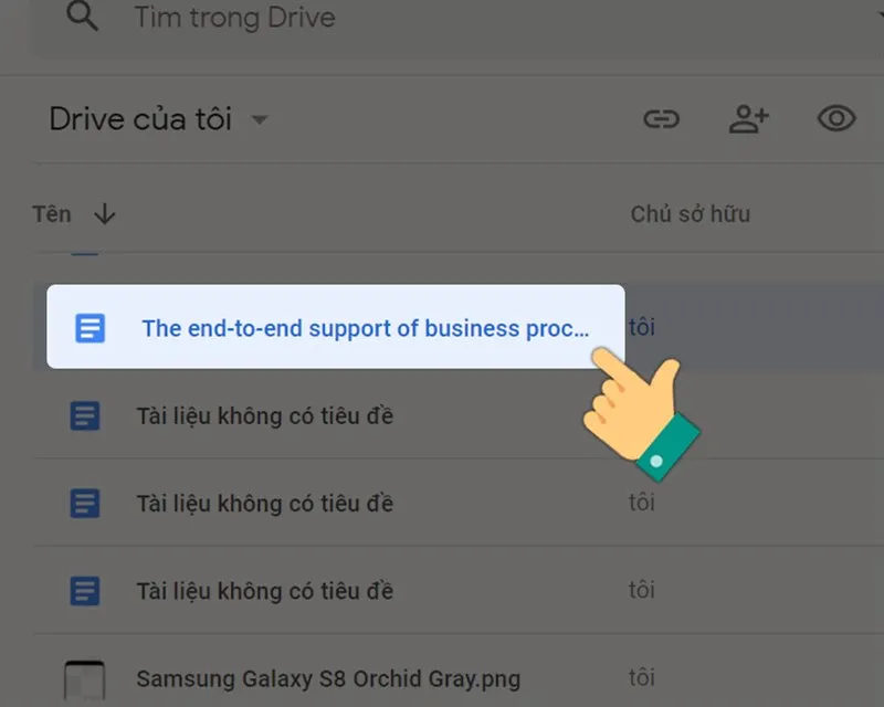 Chọn lại file để cấp quyền truy cập cho tất cả mọi người trên Google Drive