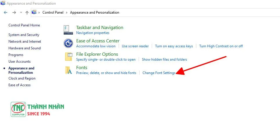 Các bước điều chỉnh lại phông chữ máy tính nhanh chóng và hiệu quả